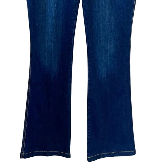 SPANX High Rise Pull-On Flare Midnight Dark Wash Jeans Size L - Picture 9 of 16